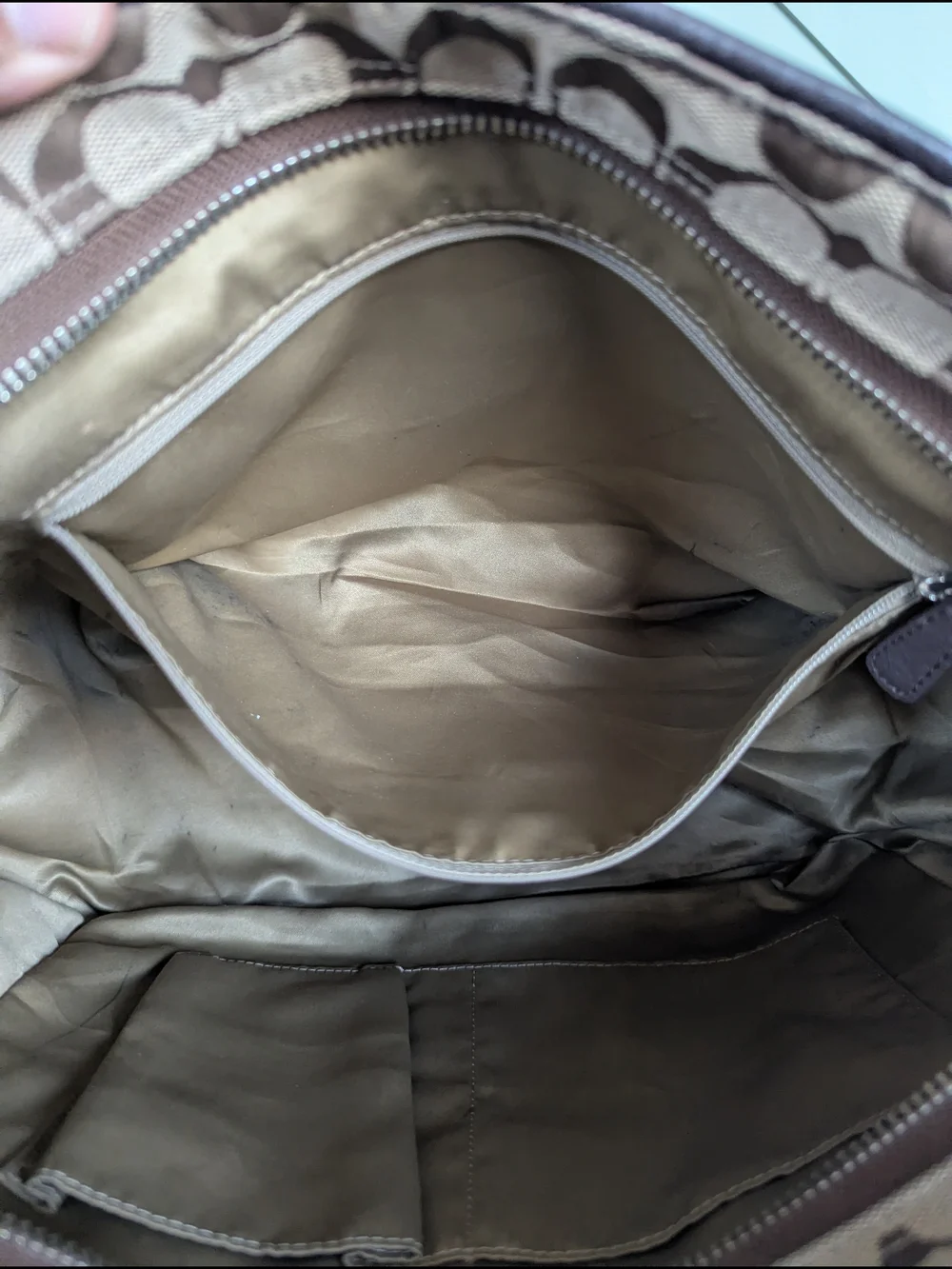 Vintage Coach Soho Pleated Signature Tote Bag
